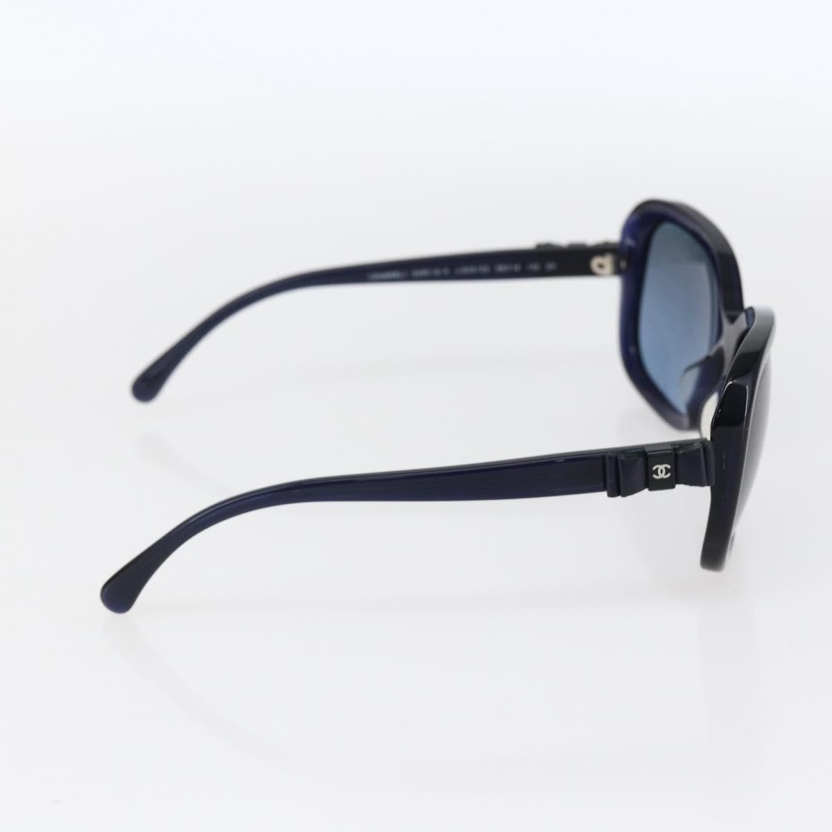 Chanel Logo CC Sunglasses Blue Plastic Good condition - Inside View