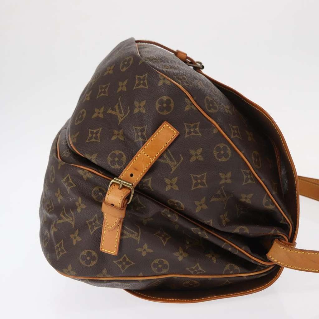 Louis Vuitton Saumur Handbag Brown Canvas Good condition - Inside View