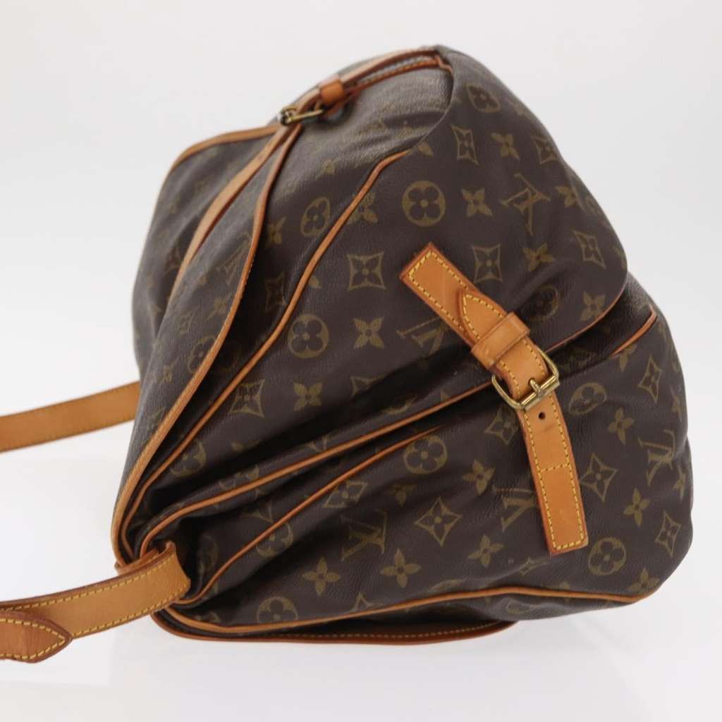 Louis Vuitton Saumur Handbag Brown Canvas Good condition - Model View