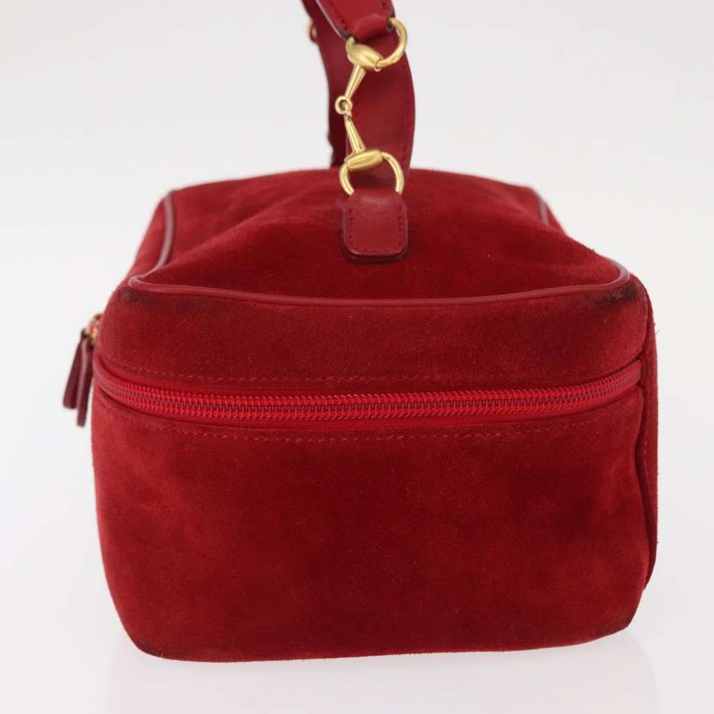Gucci Vintage Vanity Bag Red Suede Fair condition - Inside View