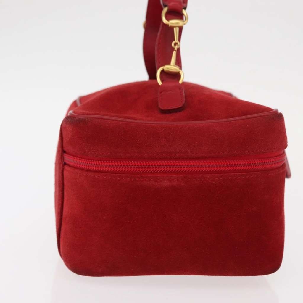Gucci Vintage Vanity Bag Red Suede Fair condition - Model View