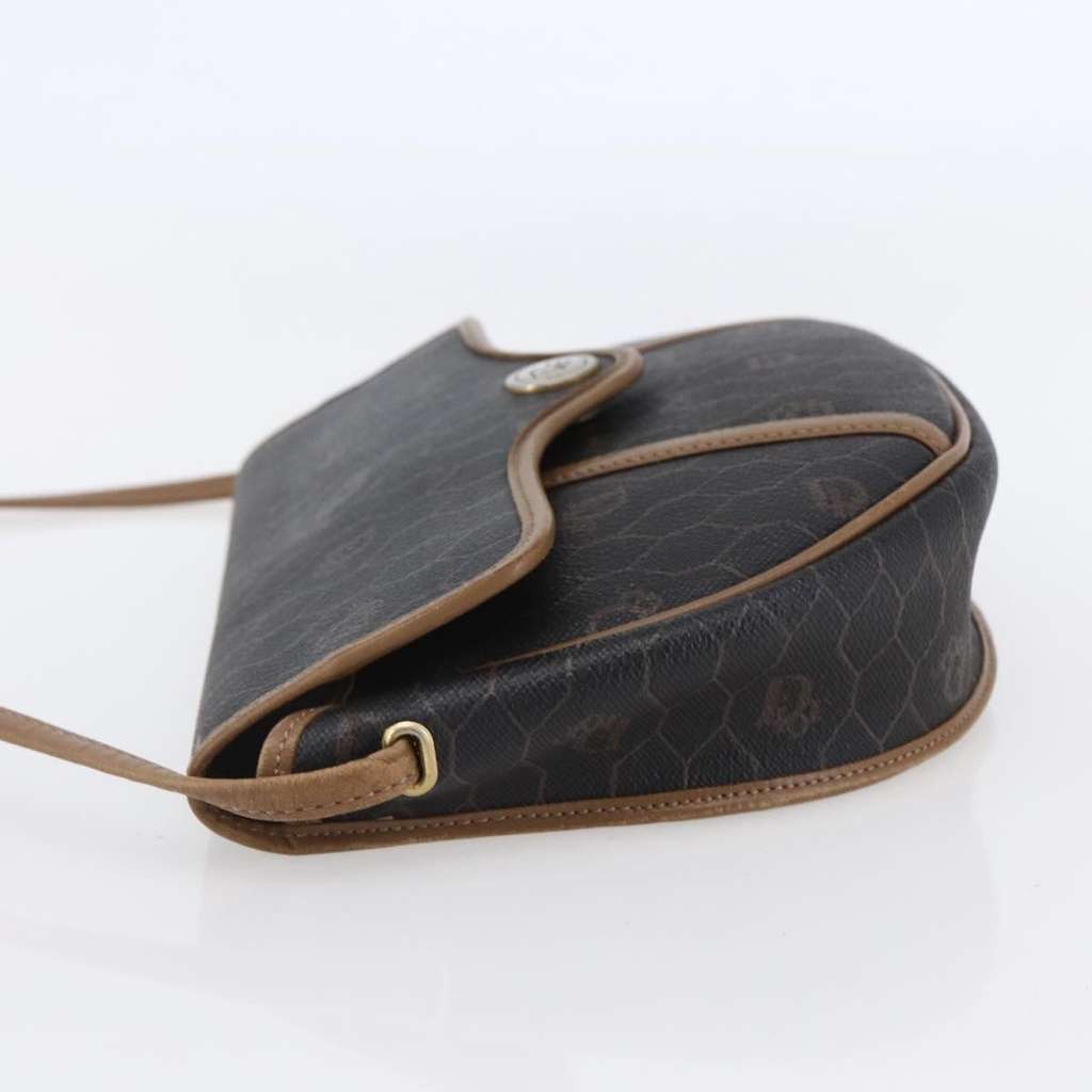 Christian Dior Vintage Honeycomb Flap Crossbody Bag Black Canvas Good condition - Inside View