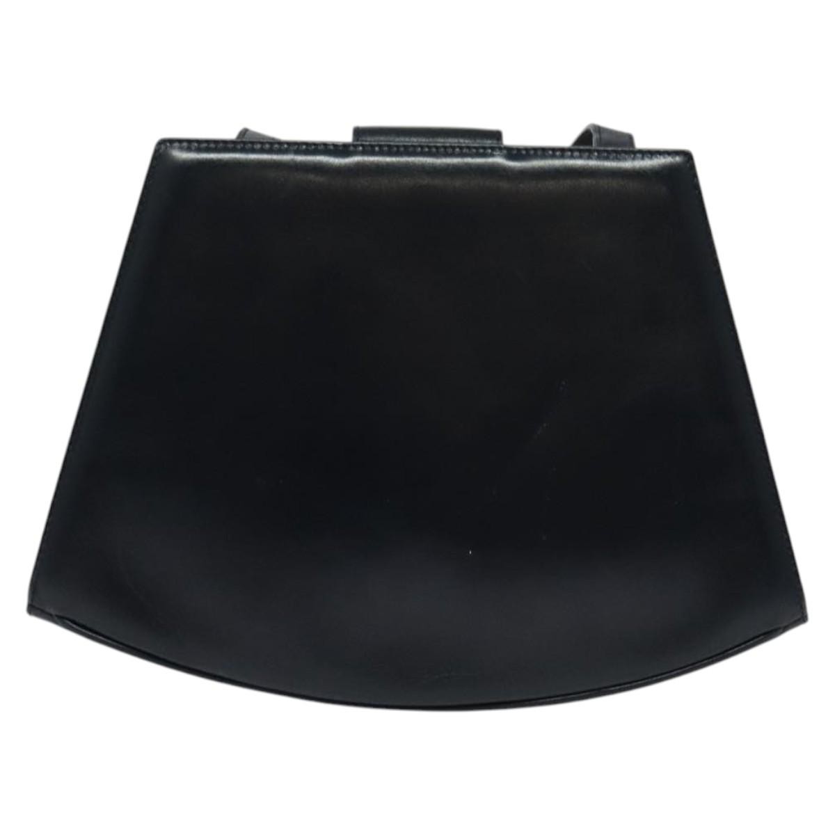 Salvatore Ferragamo Shoulder Bag Navy Leather Good condition - Back View