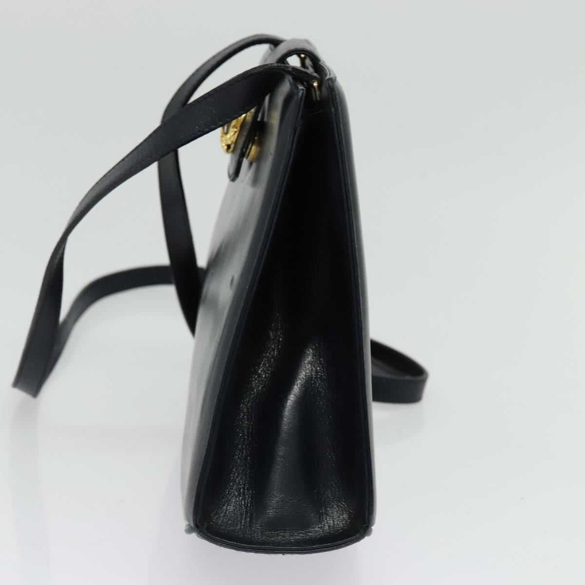 Salvatore Ferragamo Shoulder Bag Navy Leather Good condition - Model View