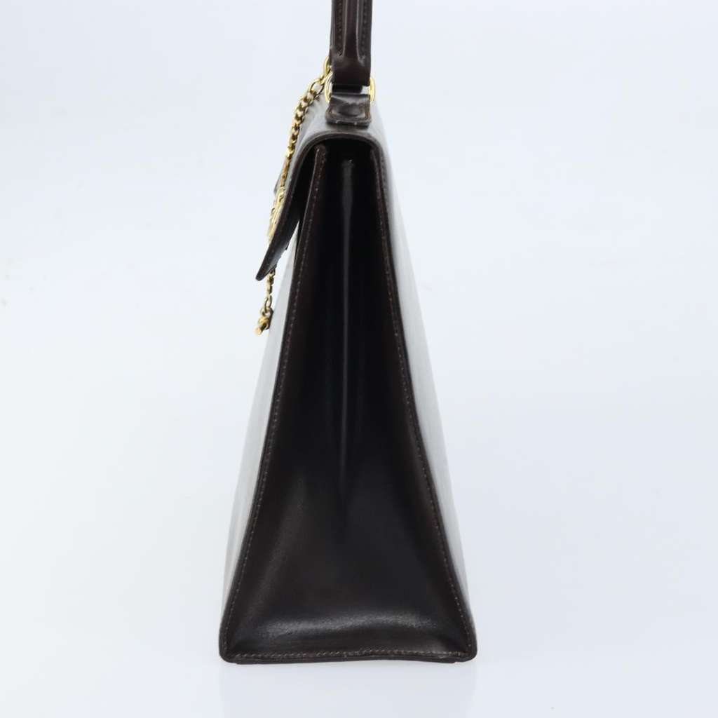 Celine Vintage Logo Top Handle Bag Brown Leather Good condition - Model View