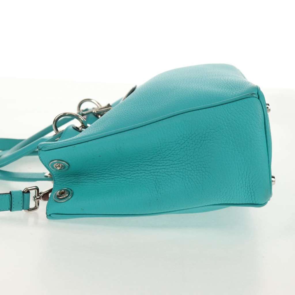 Christian Dior Diorissimo Tote Turquoise Leather Good condition - Inside View