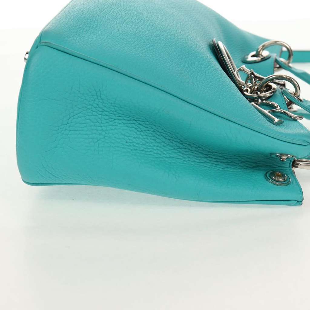 Christian Dior Diorissimo Tote Turquoise Leather Good condition - Model View