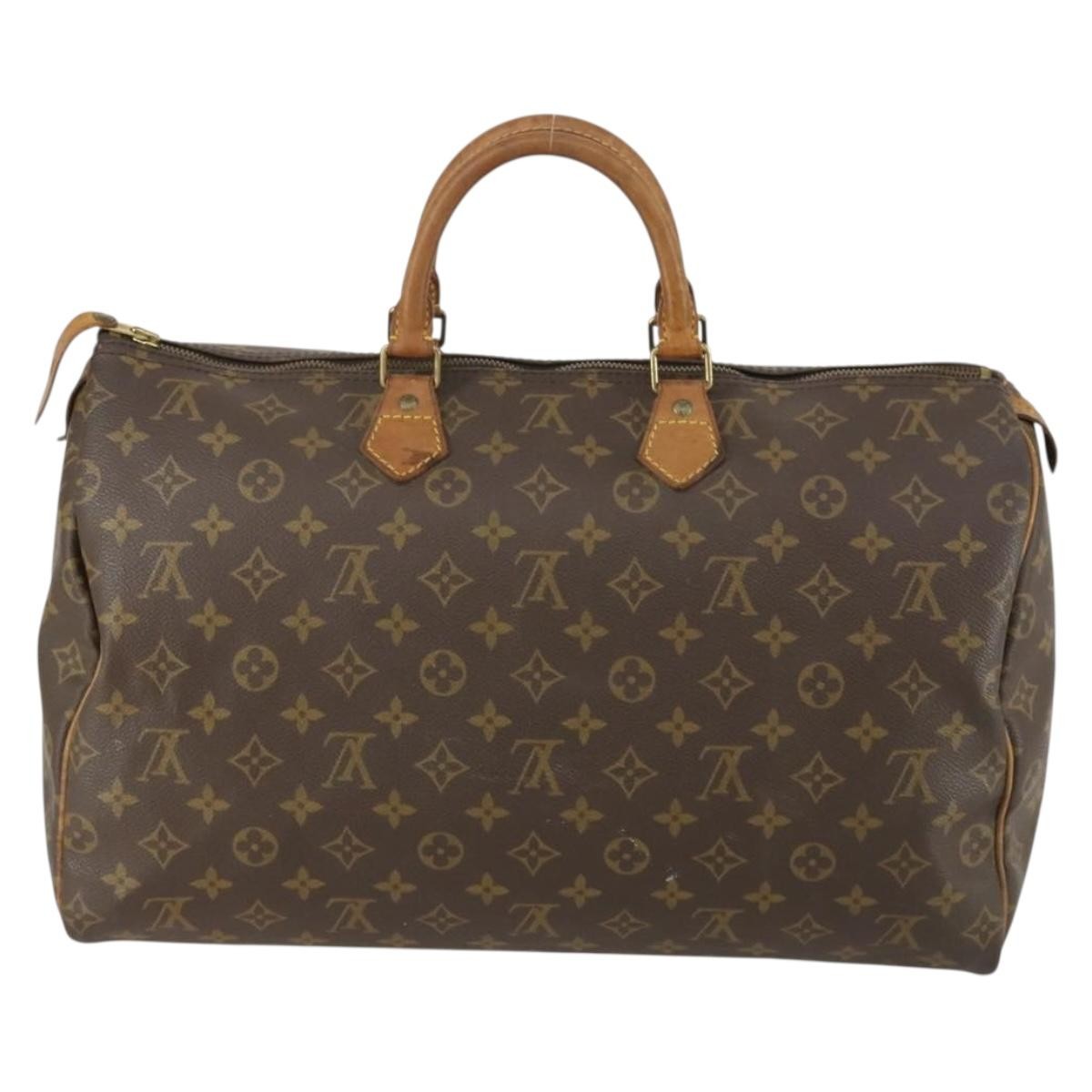 Louis Vuitton Speedy Handbag Brown Canvas Fair condition - Back View