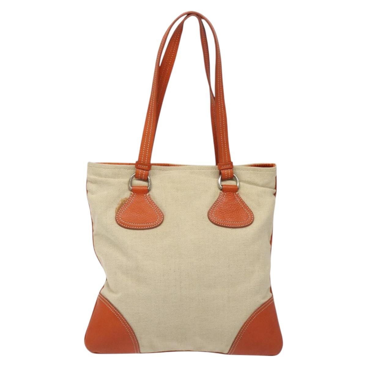 Prada Vintage Handbag Beige Canvas Good condition - Back View