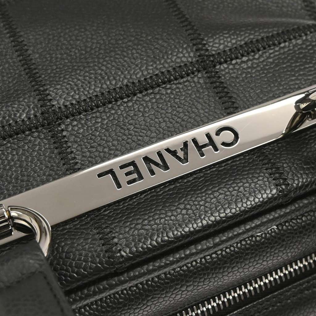 Chanel Square Stitch Top Handle Bag Black Leather Good condition - Inside View