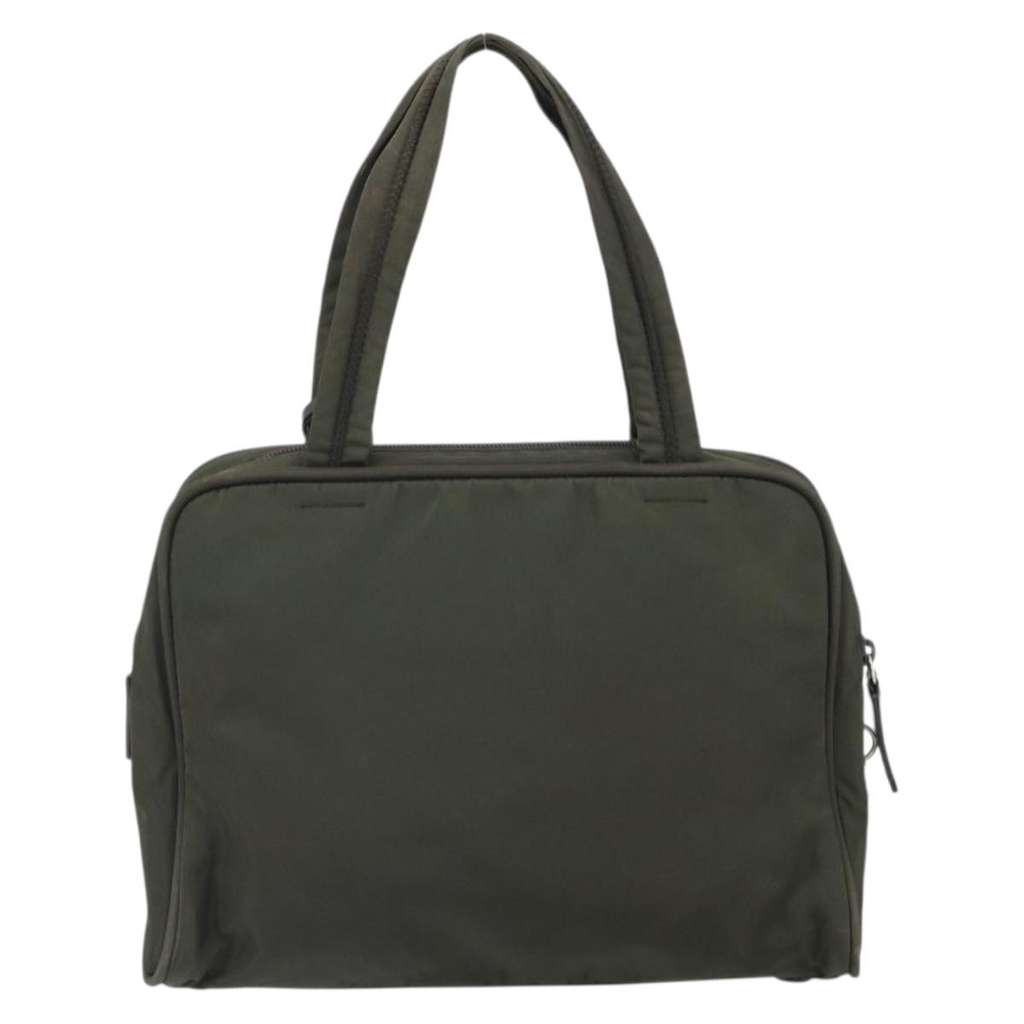 Prada Zip Around Tote Khaki Fair condition - Back View