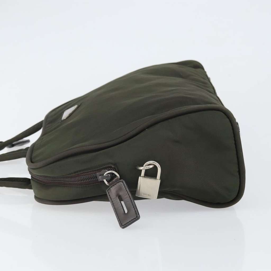 Prada Zip Around Tote Khaki Fair condition - Model View