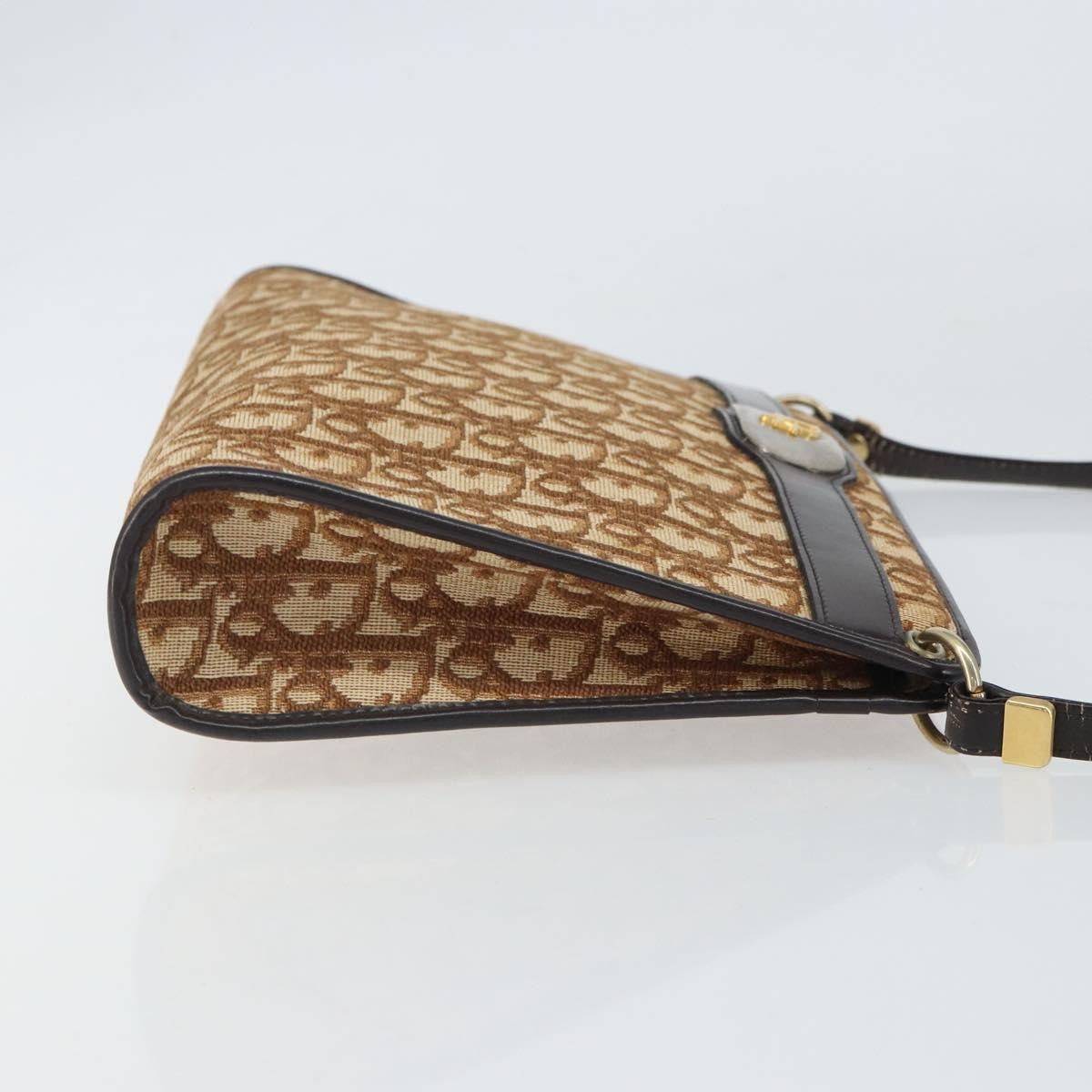 Christian Dior Vintage Trotter Shoulder Bag Beige Canvas Good condition - Inside View