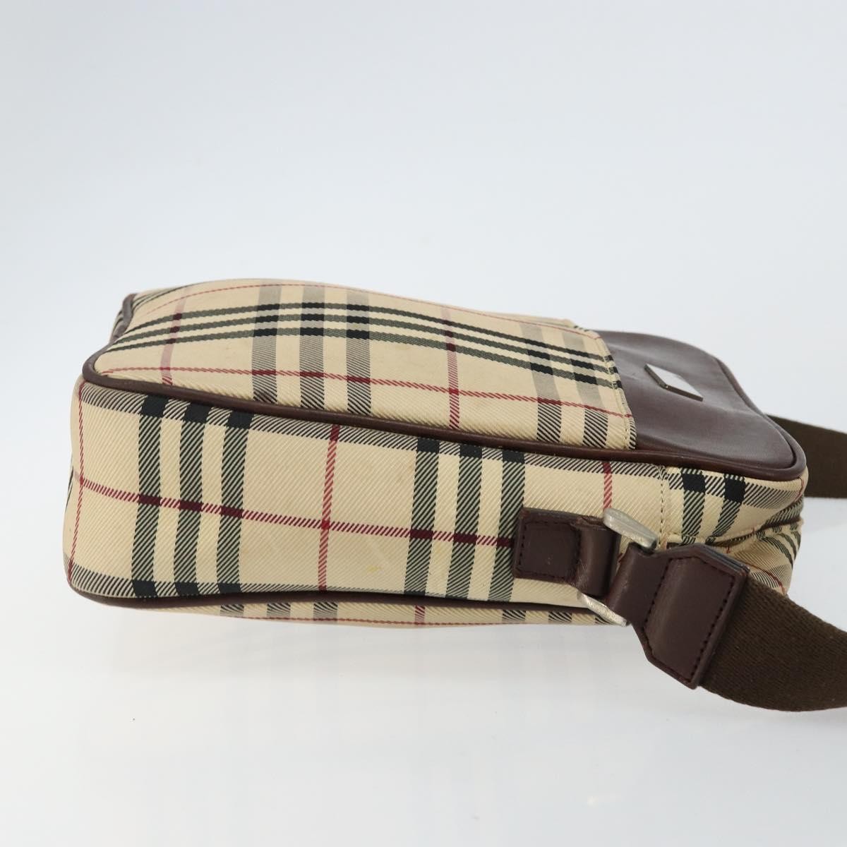 Burberry Zip Messenger Bag Beige Canvas Good condition - Inside View