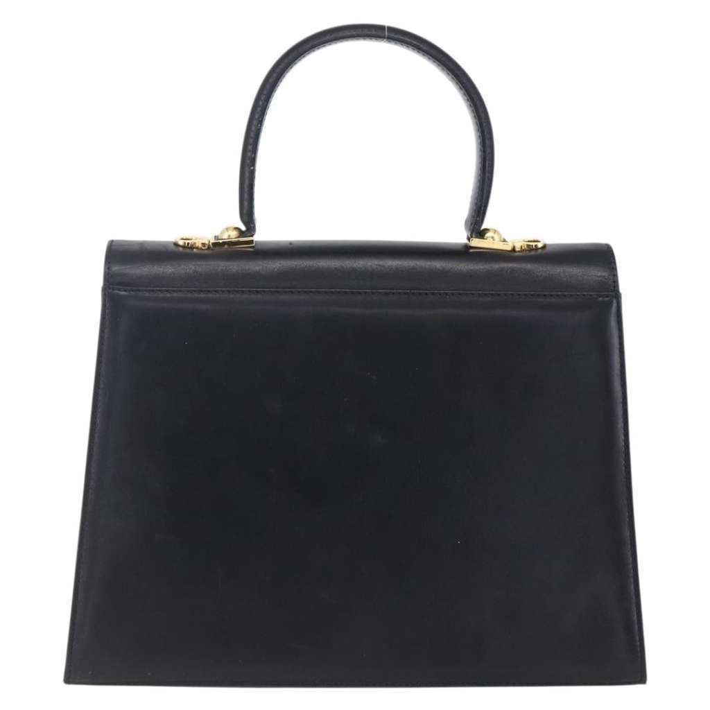 Salvatore Ferragamo Gancini handbag Black Leather Good condition - Back View