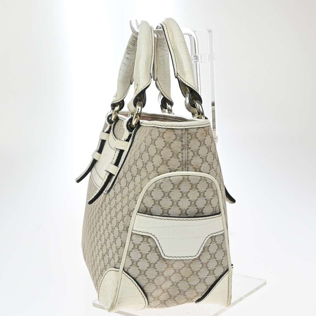 Celine Boogie Satchel Beige Canvas Good condition - Inside View