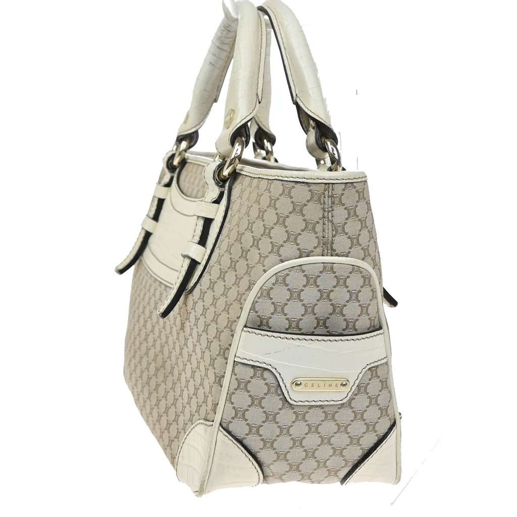 Celine Boogie Satchel Beige Canvas Good condition - Model View