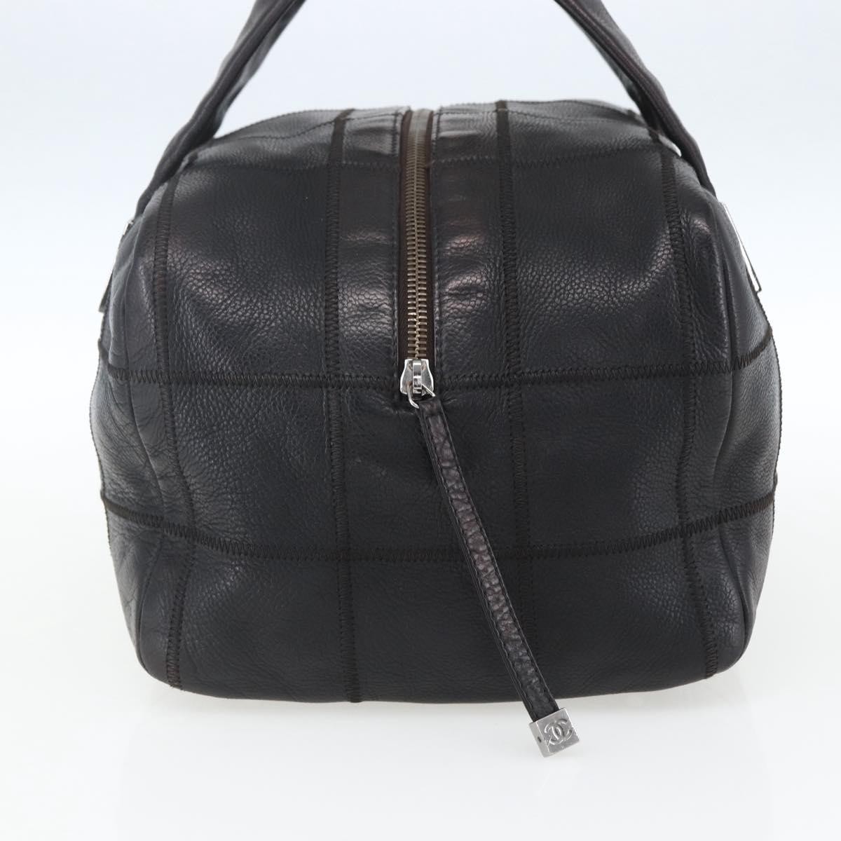 Chanel Chocolate Bar CC Bowler Bag Black Leather Good condition - Inside View