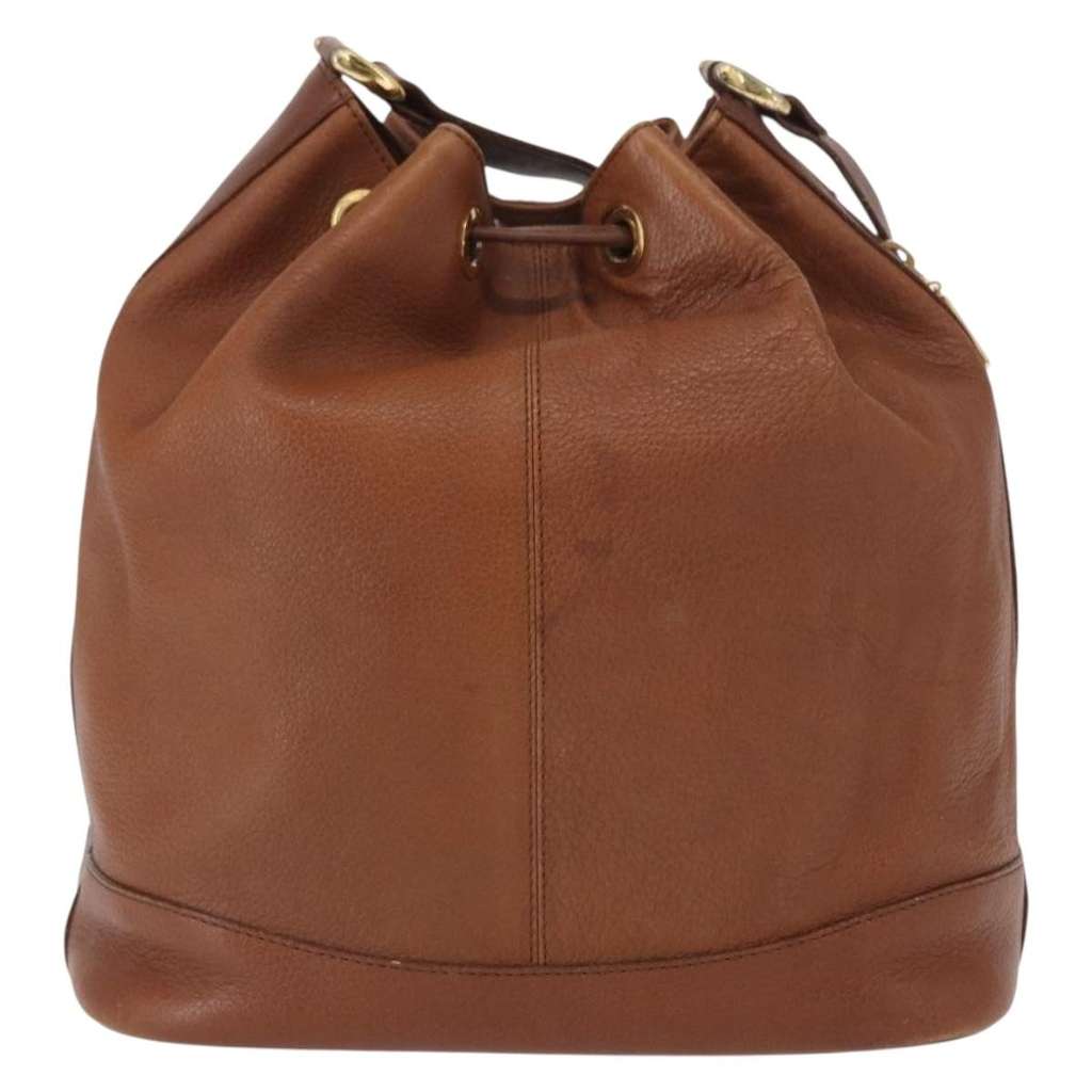 Burberry Vintage Shoulder Bag Brown Leather Fair condition - Back View