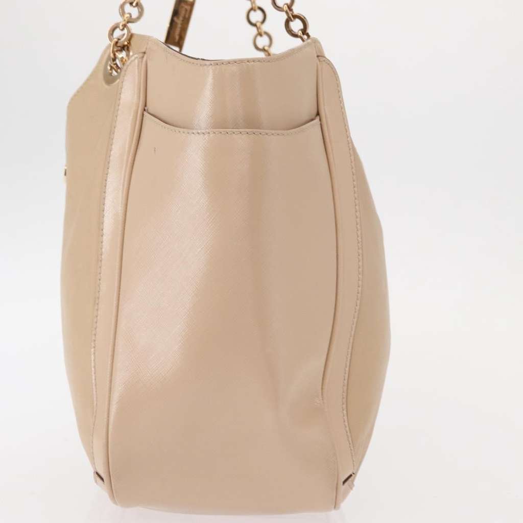 Salvatore Ferragamo Betulla Chain Tote Beige Leather Good condition - Inside View