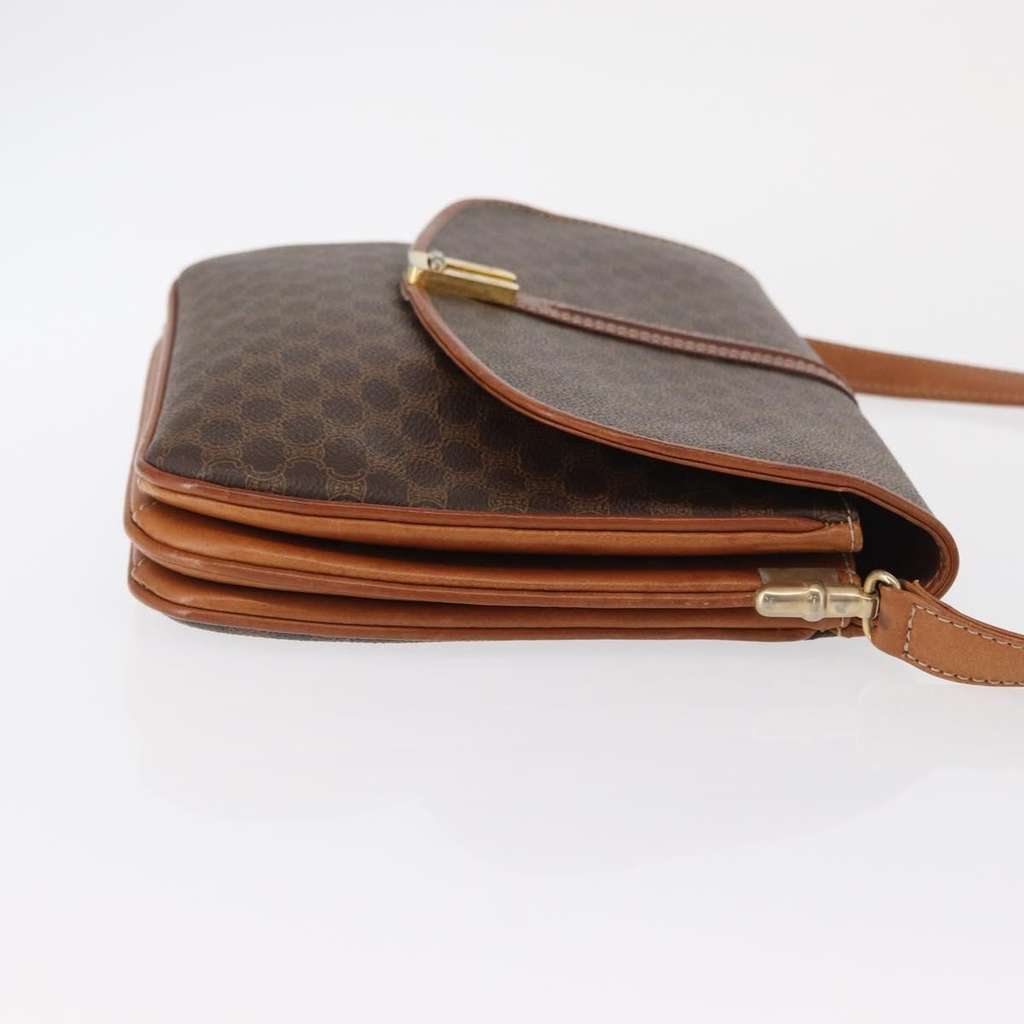 Celine Vintage Macadam Shoulder Bag Brown Canvas Good condition - Inside View