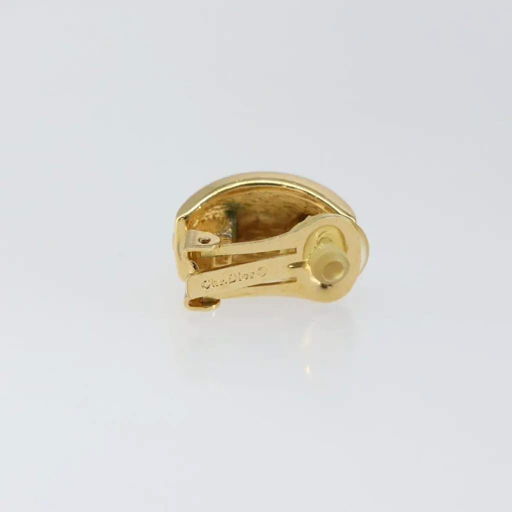 Dior Vintage clip-on earrings Gold Metal Good - Inside View