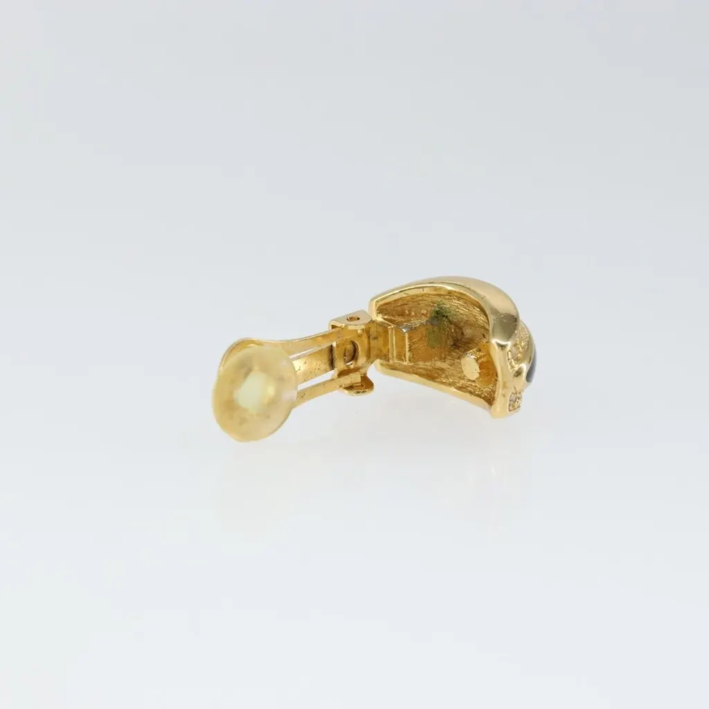 Dior Vintage clip-on earrings Gold Metal Good - Model View