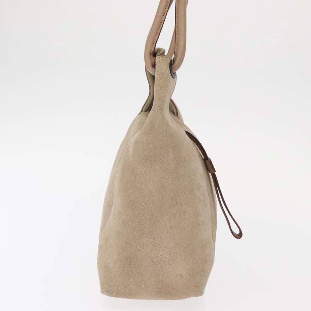 Gucci Vintage Handbag Beige Suede Good condition - Model View