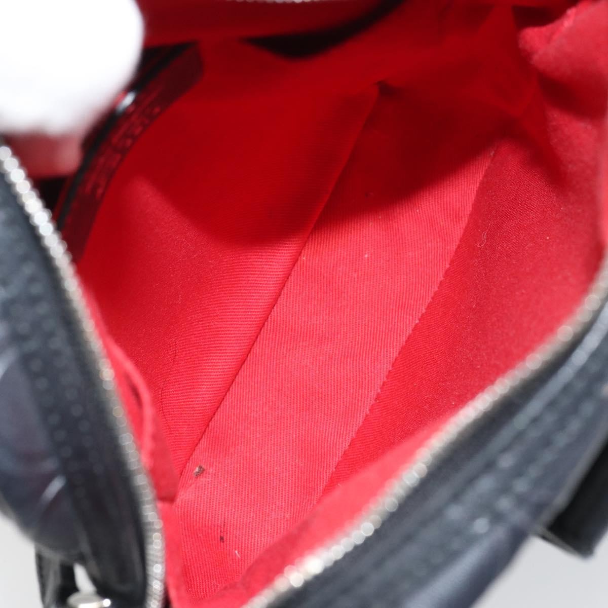 Salvatore Ferragamo Gancini Shoulder Bag Black Leather Good condition - Box View