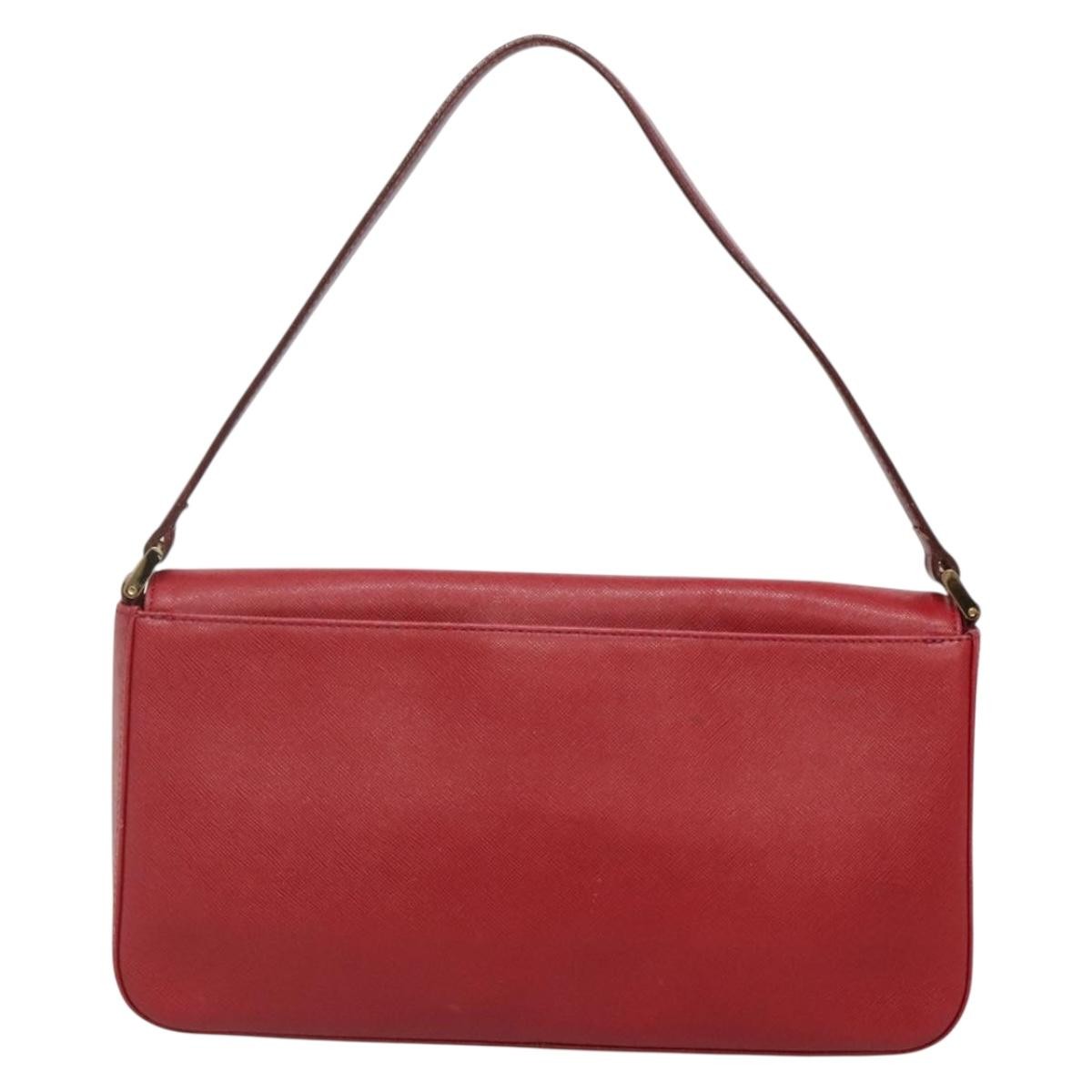 Burberry Vintage Handbag Red Leather Good condition - Back View