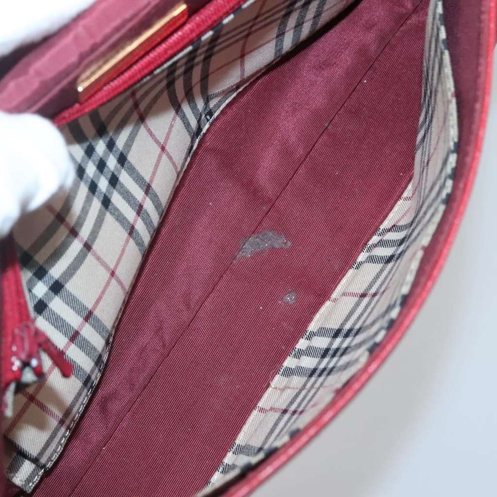 Burberry Vintage Handbag Red Leather Good condition - Box View