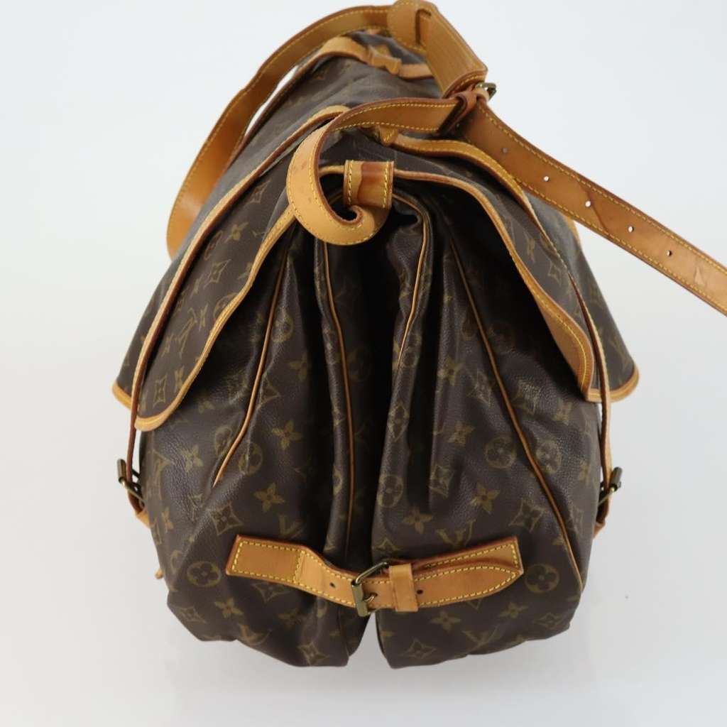 Louis Vuitton Saumur Handbag Brown Canvas Good condition - Model View