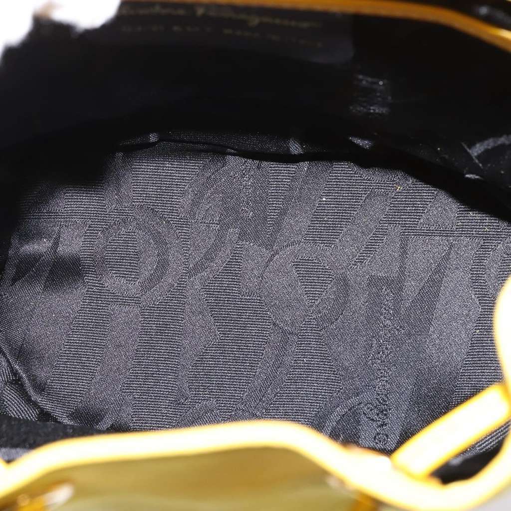 Salvatore Ferragamo Gancini Backpack Yellow Suede Good condition - Box View