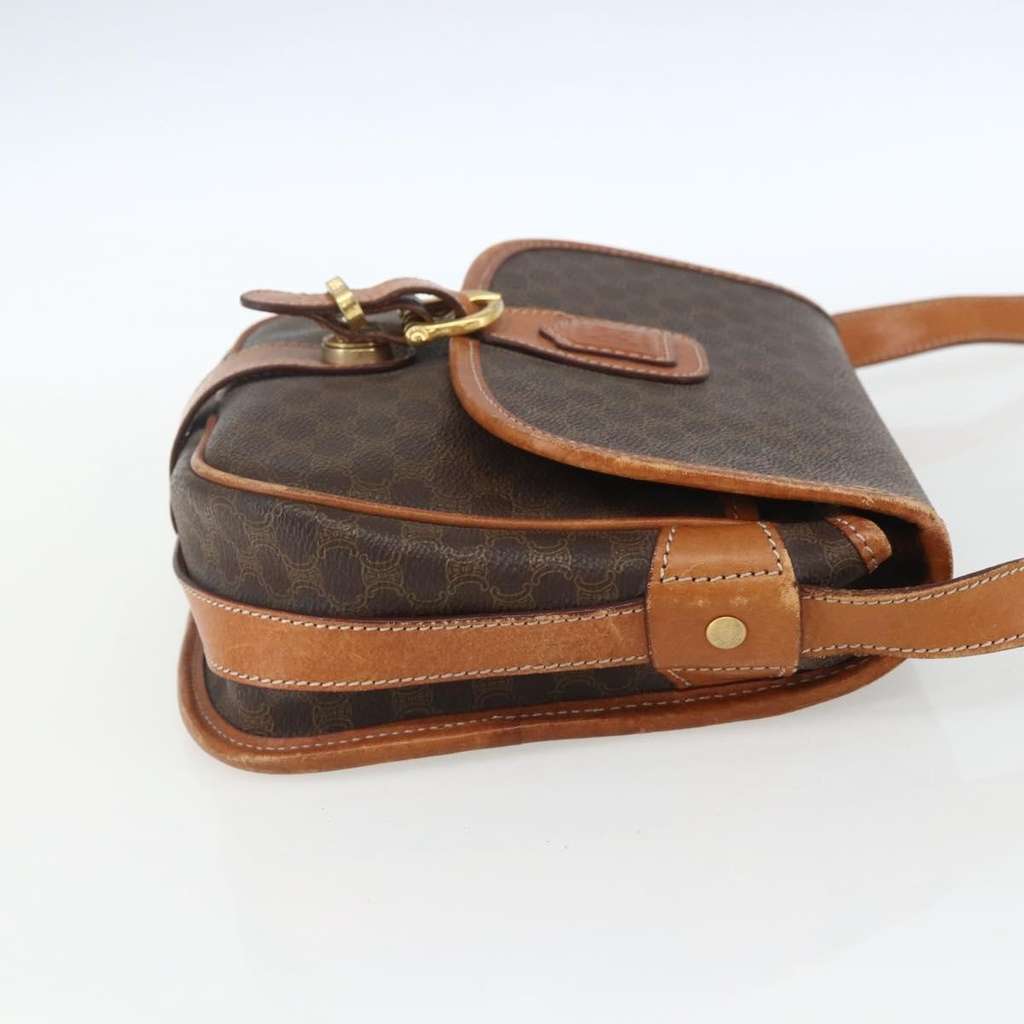 Celine Vintage Macadam Shoulder Bag Brown Canvas Good condition - Inside View