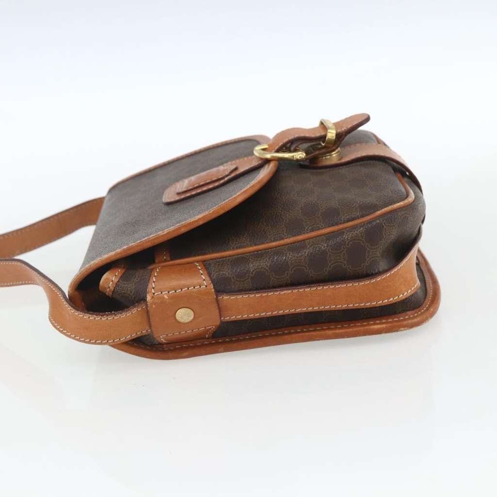 Celine Vintage Macadam Shoulder Bag Brown Canvas Good condition - Model View