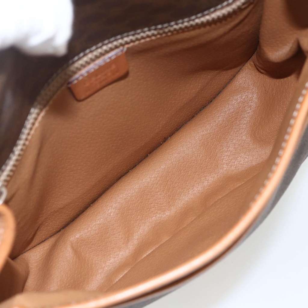 Celine Vintage Macadam Shoulder Bag Brown Canvas Good condition - Box View