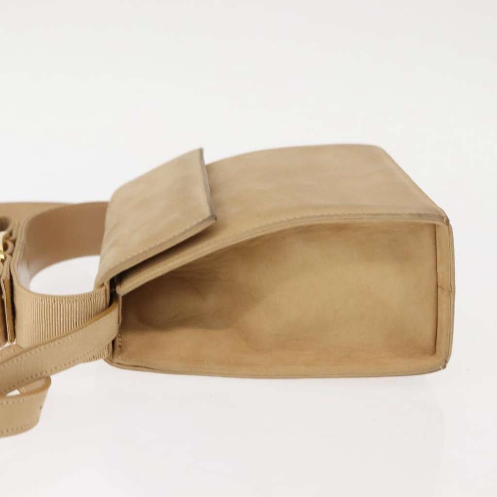 Salvatore Ferragamo Vala Handbag Beige Suede Good condition - Model View