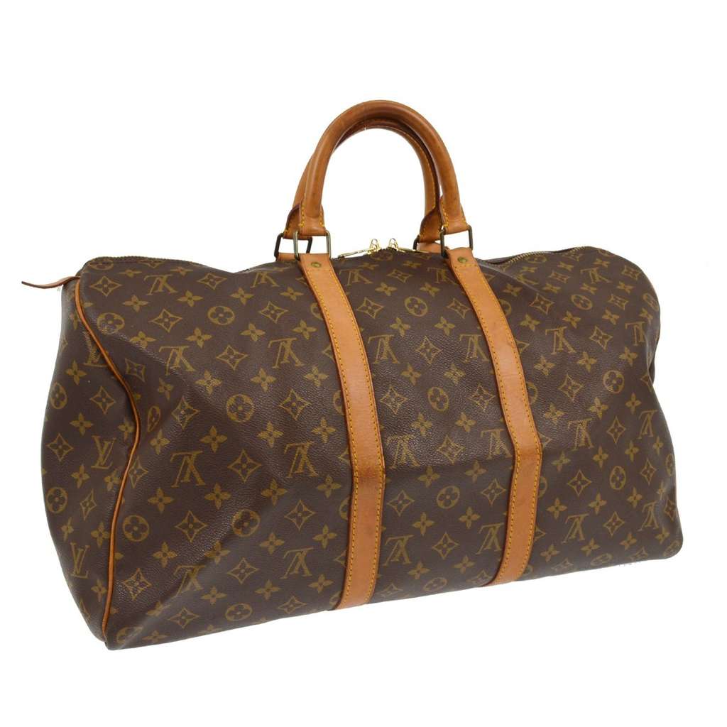 Louis Vuitton Keepall Bag Brown Canvas Good condition - Back View