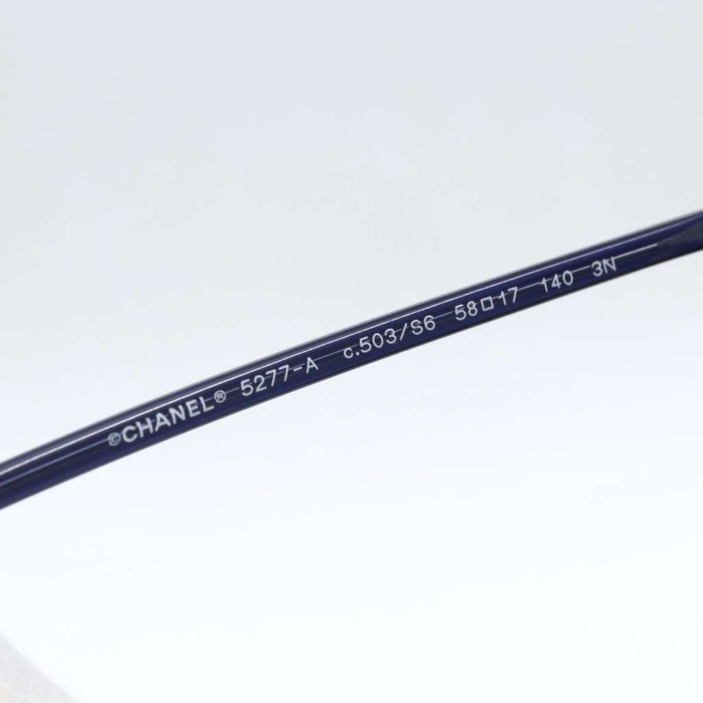 Chanel Logo CC Sunglasses Navy Plastic Good condition - Box View