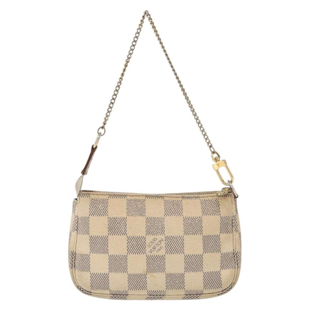 Louis Vuitton Mini pochette accessoires White Canvas Good condition - Back View