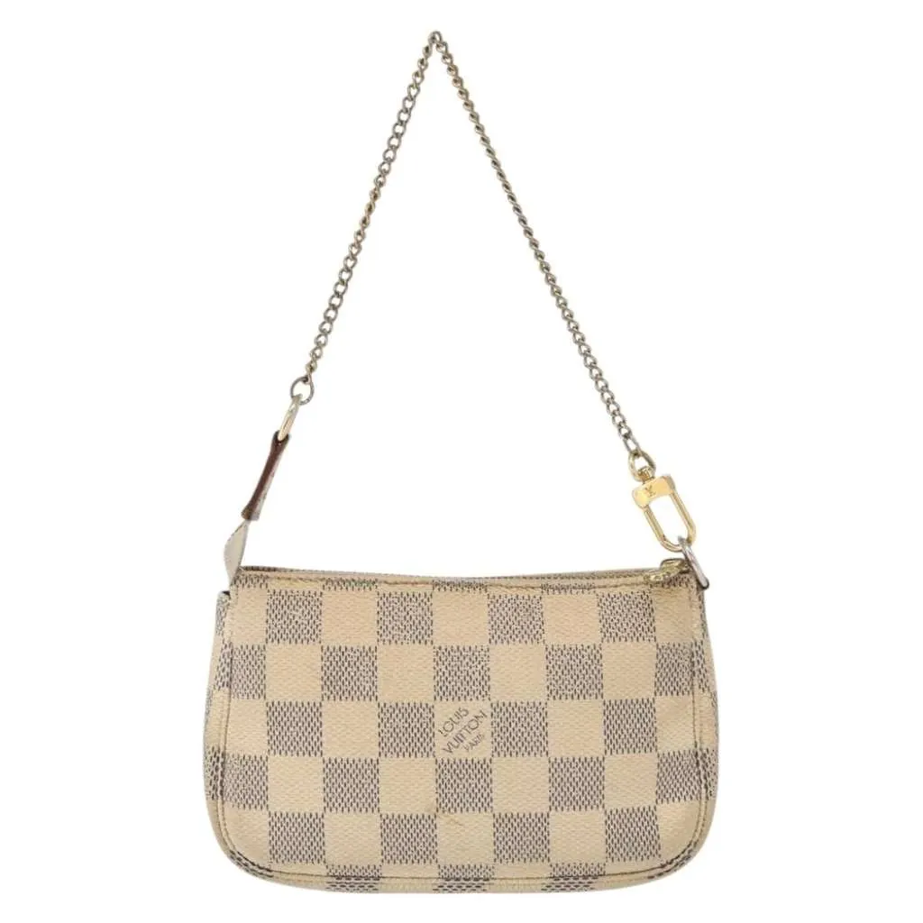 Louis Vuitton Mini pochette accessoires White Canvas Good - Back View