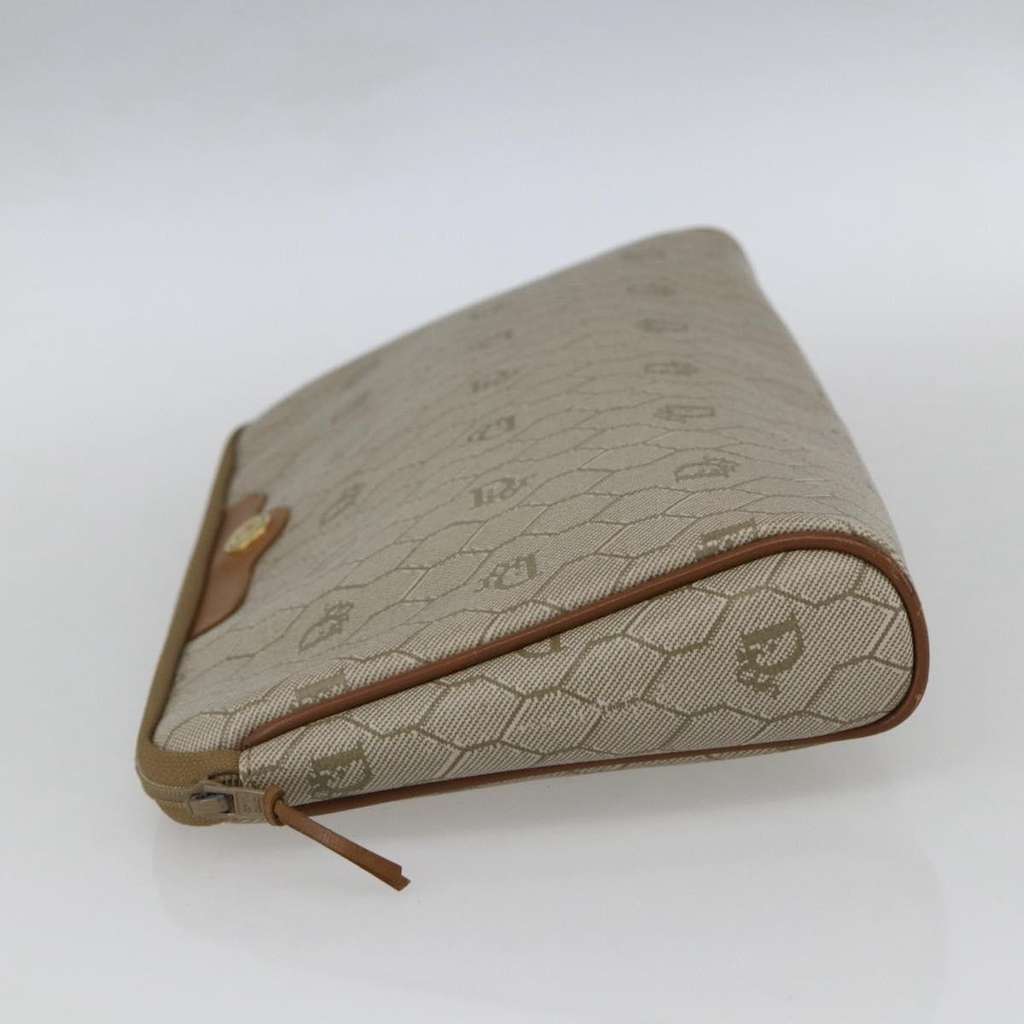 Christian Dior Vintage honeycomb clutch Beige Canvas Good condition - Inside View