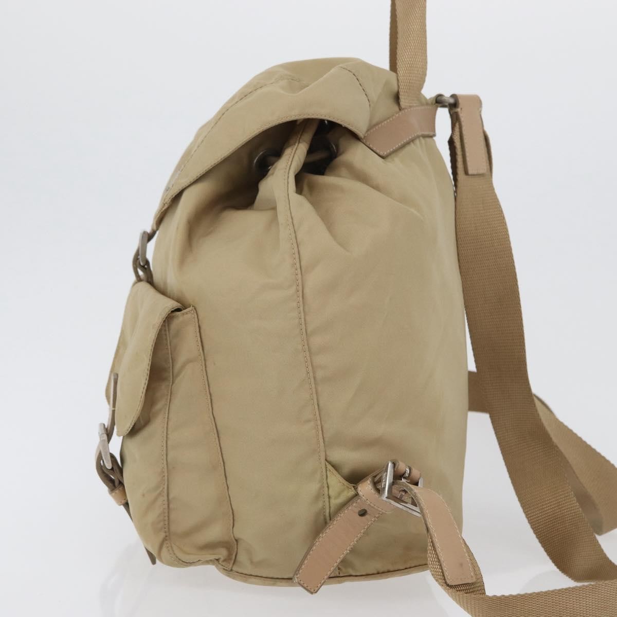 Prada Double Front Pocket Backpack Beige Fair condition - Inside View