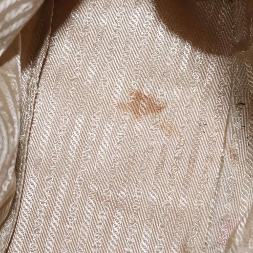 Prada Double Front Pocket Backpack Beige Fair condition - Model View