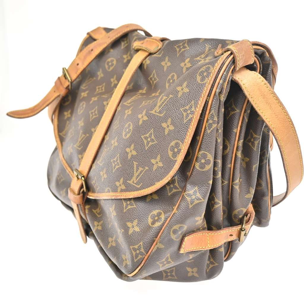 Louis Vuitton Saumur Handbag Brown Canvas Fair condition - Inside View