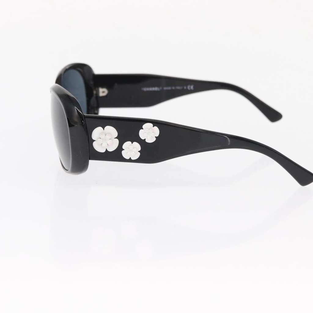 Chanel Camélia sunglasses Black Plastic Good condition - Model View