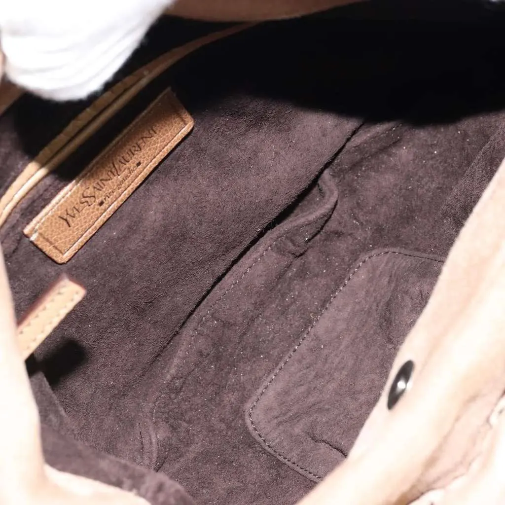 Saint Laurent Vintage Shoulder Bag Beige Suede Good - Box View