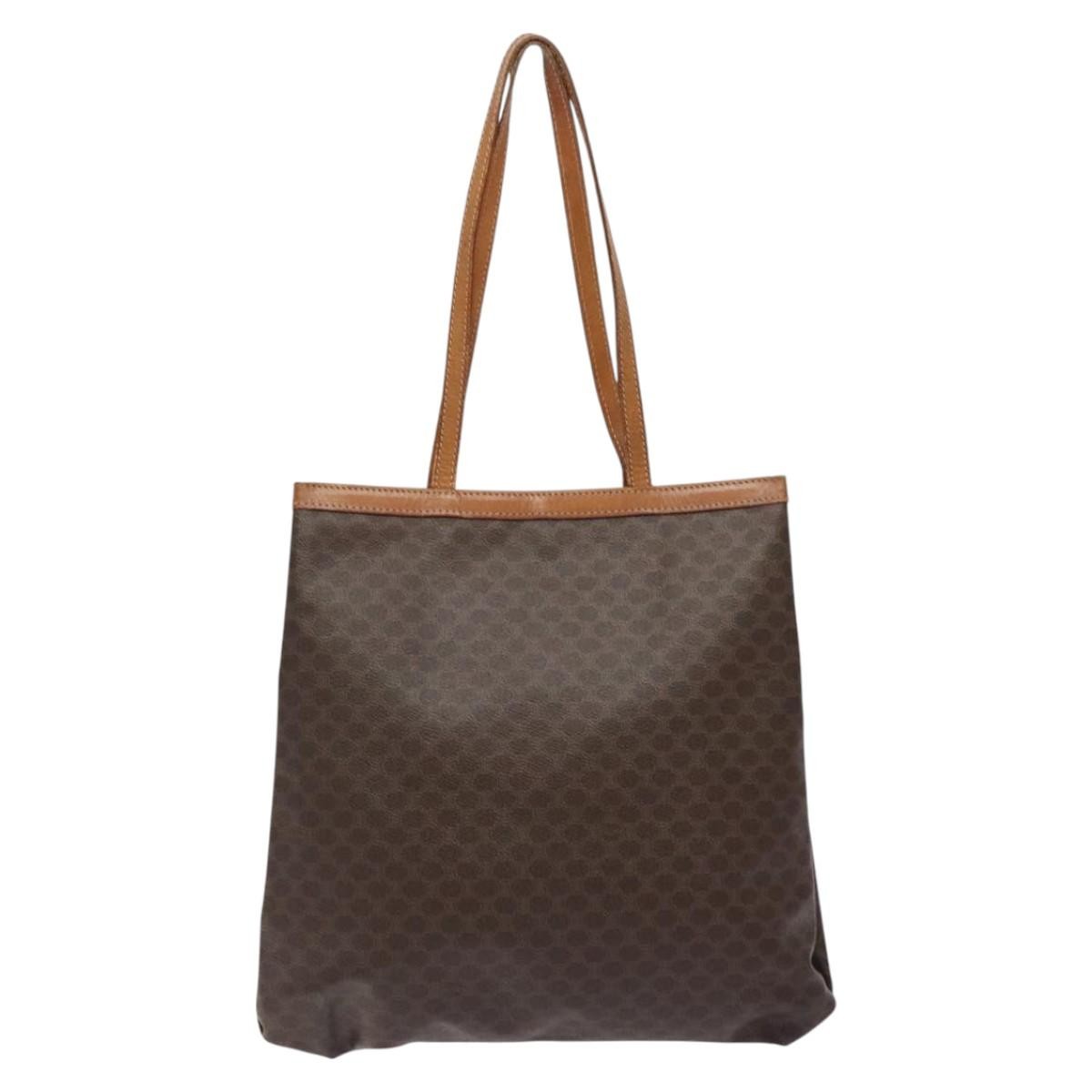 Celine Vintage Macadam Tote bag Brown Canvas Good condition - Back View