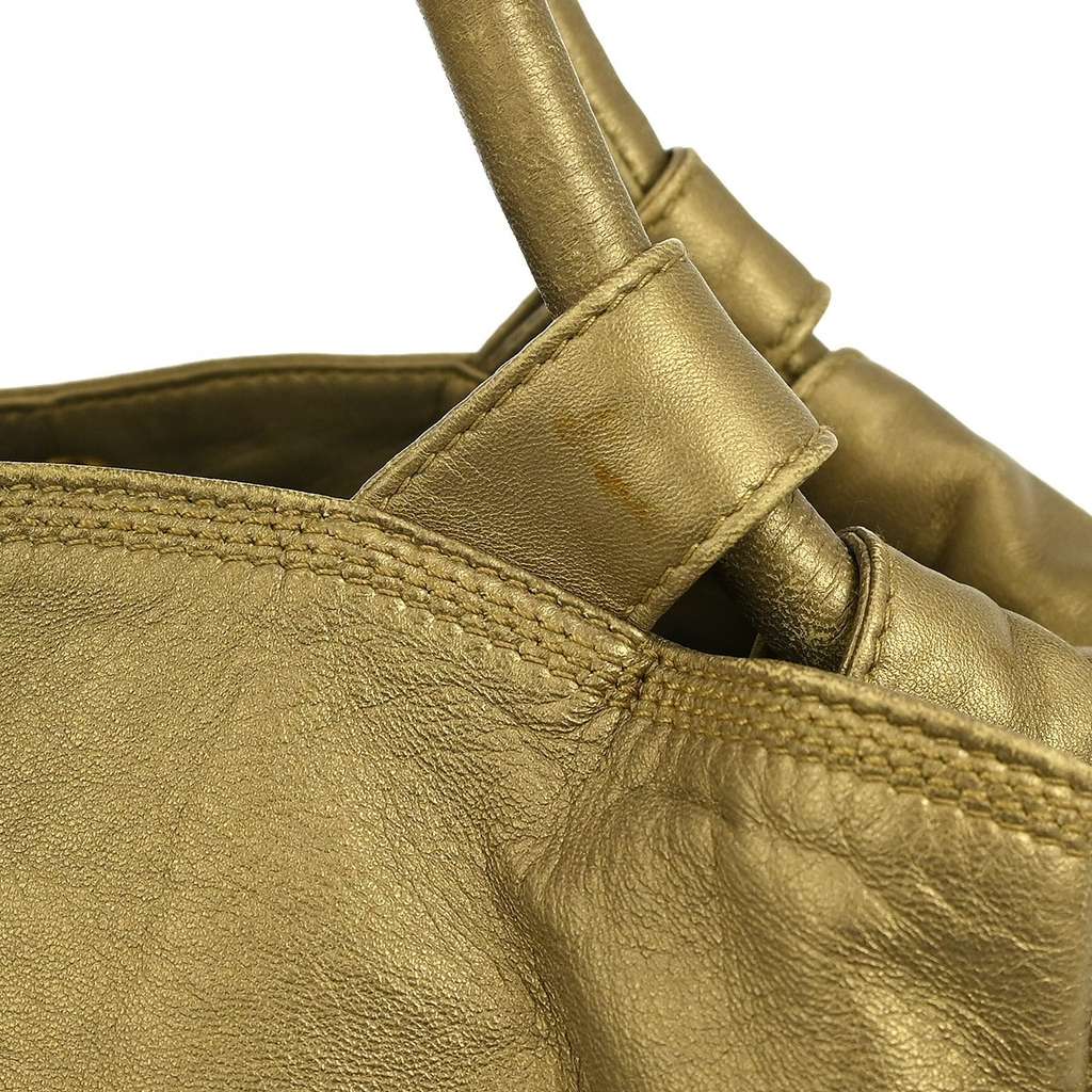 Loewe Anagram Logo Nappa Aire Hand Bag Gold Leather Good condition - Inside View