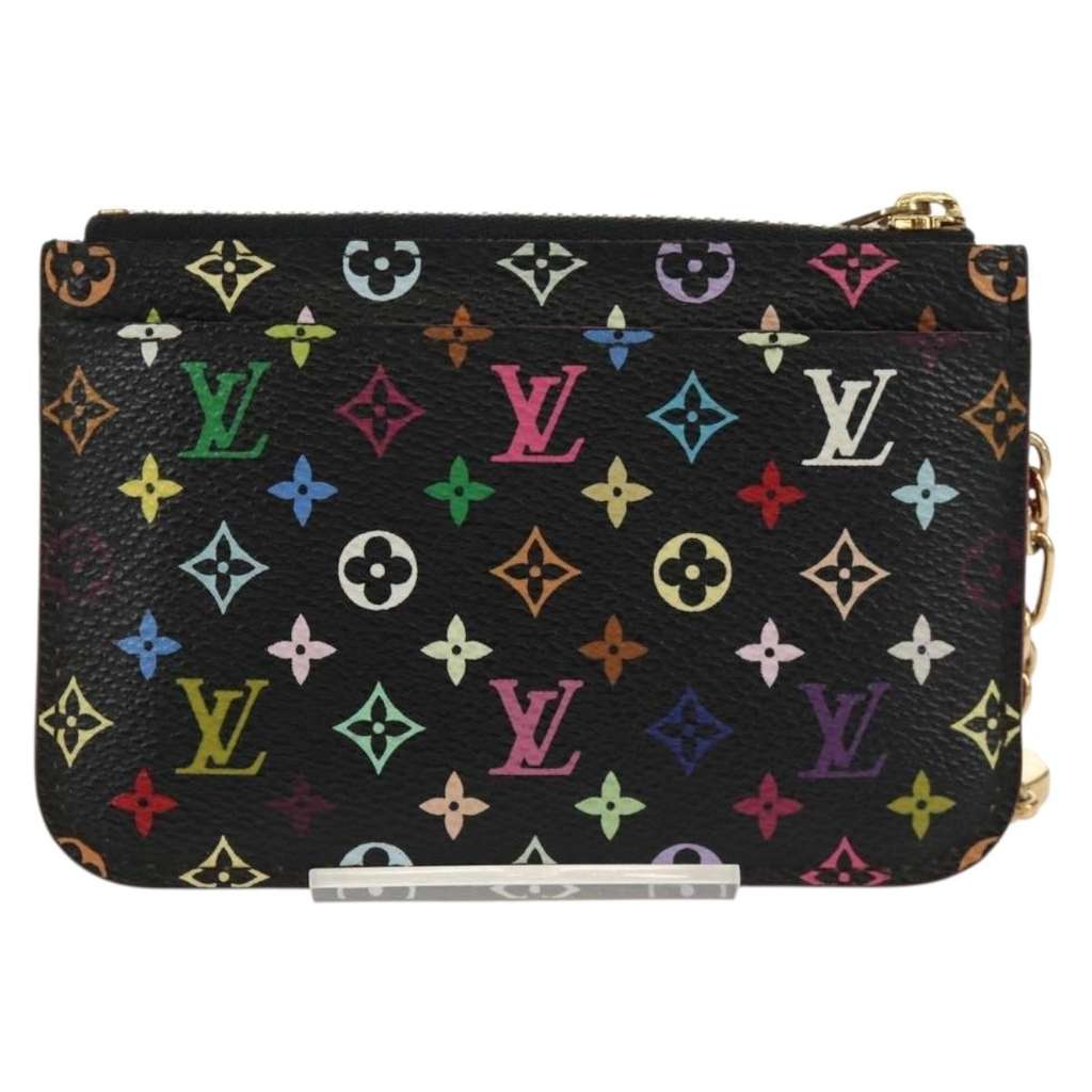 Louis Vuitton Pochette clés NM Black Canvas Good condition - Back View